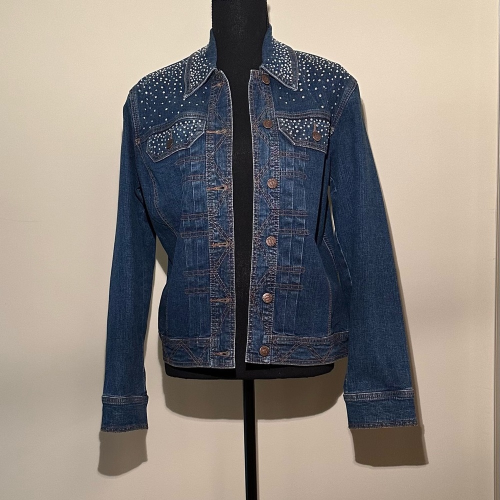 Not Your Daughters Jeans Rhinestone Jean Jacket